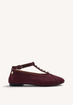 BAILARINAS BURDEOS PIEL TACHAS