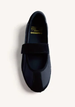 BAILARINAS DEPORTIVAS NEGRO PIEL Y NYLON