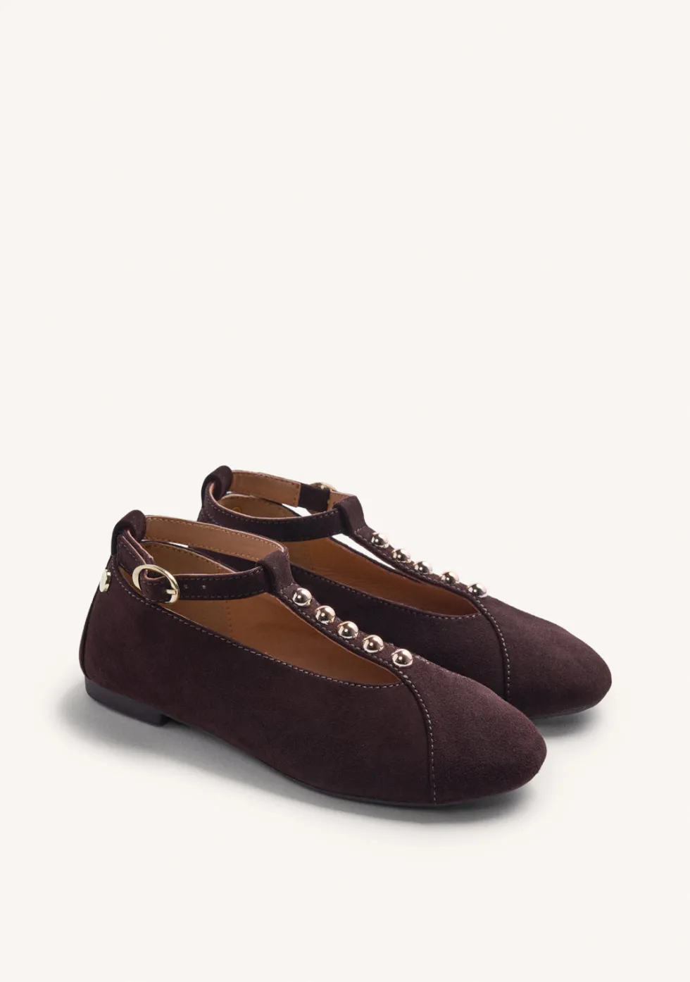 BAILARINAS MARRÓN PIEL TACHAS