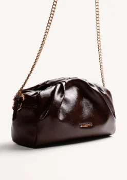 BOLSO BANDOLERA MARRÓN EFECTO ARRUGADO