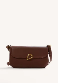 BOLSO BANDOLERA MARRÓN HEBILLA