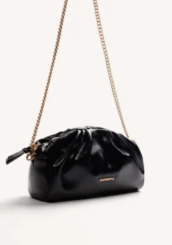 BOLSO BANDOLERA NEGRO EFECTO ARRUGADO