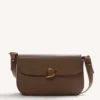 BOLSO BANDOLERA TAUPE HEBILLA