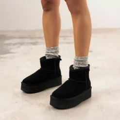 BOTAS AUSTRALIANAS NEGRAS CON PLATAFORMA PARA MUJER BANCROFT