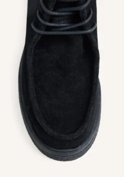 BOTAS NEGRO ESTILO MILITAR PIEL