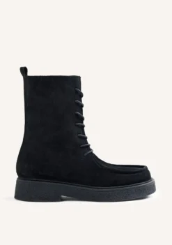 BOTAS NEGRO ESTILO MILITAR PIEL