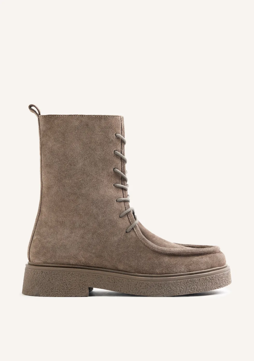 BOTAS TAUPE ESTILO MILITAR PIEL