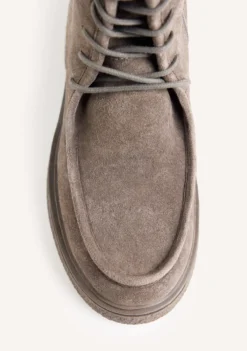 BOTAS TAUPE ESTILO MILITAR PIEL
