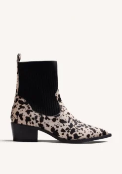 BOTINES COWBOY ELÁSTICOS PIEL ESTAMPADO ANIMAL