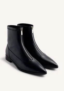 BOTINES ELÁSTICOS NEGRO CREMALLERA