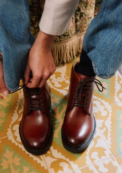 BOTINES MARRÓN PIEL