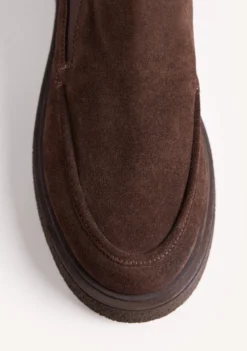 BOTINES MARRÓN PIEL CON CREMALLERA