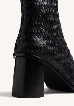 BOTINES NEGRO PIEL TRENZADA