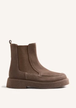 BOTINES TAUPE PIEL CON CREMALLERA