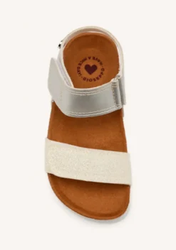 CHANCLAS DE SUELA BIO BLANCAS Y PLATEADAS CON GLITTER PARA NIÑA Y NIÑO ANGWING