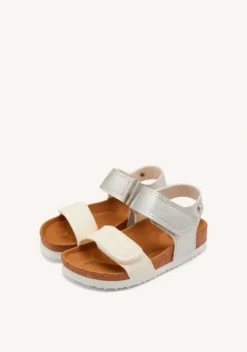 CHANCLAS DE SUELA BIO BLANCAS Y PLATEADAS CON GLITTER PARA NIÑA Y NIÑO ANGWING