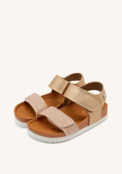 CHANCLAS DE SUELA BIO DORADAS CON GLITTER PARA NIÑA Y NIÑO ANGWING
