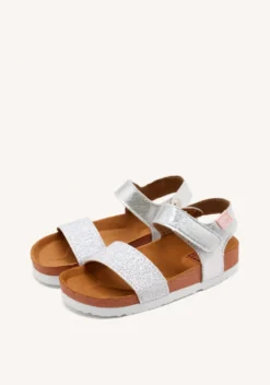 CHANCLAS DE SUELA BIO EN PLATA NIÑA MOERS
