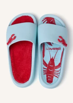 CHANCLAS TIPO PALA ESTAMPADO LANGOSTAS KONDOA