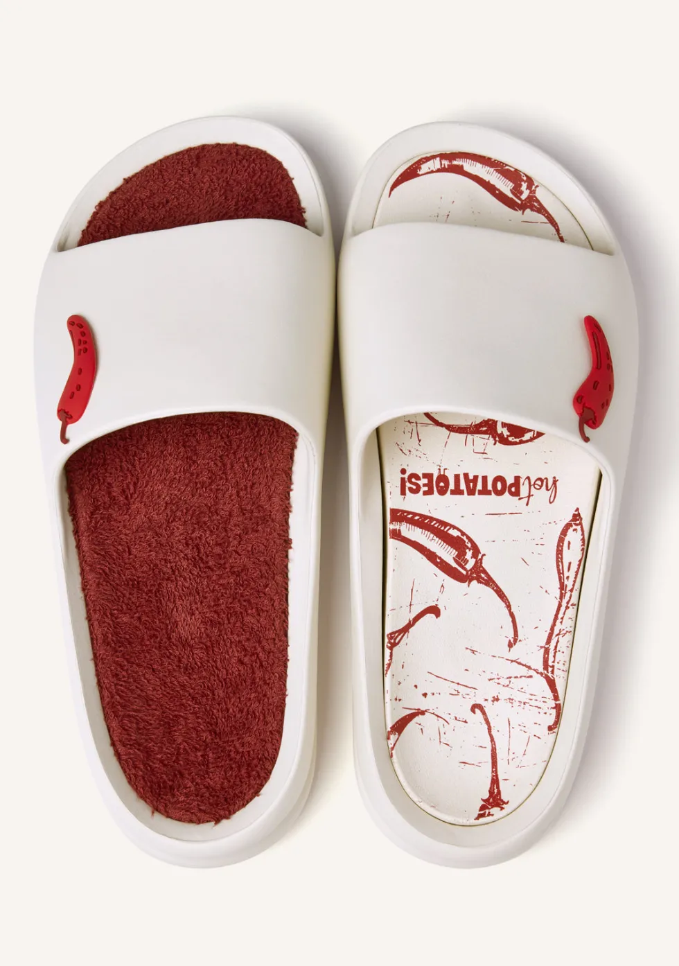CHANCLAS TIPO PALA ESTAMPADO CHILLIES NAVARINO