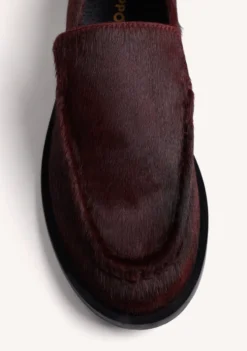MOCASINES BURDEOS PIEL