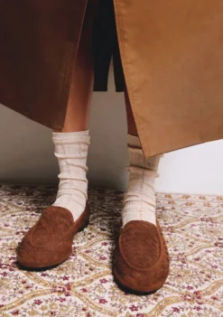 MOCASINES CAMEL PIEL TRENZADA