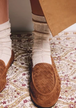 MOCASINES CAMEL PIEL TRENZADA