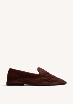 MOCASINES MARRÓN PIEL TRENZADA