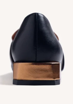 MOCASINES NEGRO PIEL CONTRASTES
