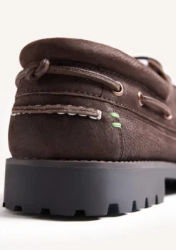MOCASINES NÁUTICOS MARRÓN PIEL