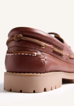 MOCASINES NÁUTICOS MARRÓN PIEL