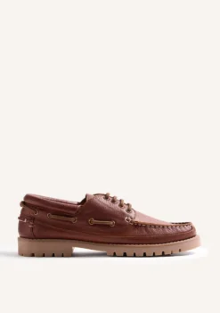 MOCASINES NÁUTICOS MARRÓN PIEL