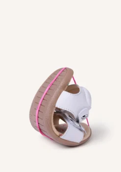 SANDALIAS BAREFOOT PIEL BRILLO Y MARIPOSA SLITE