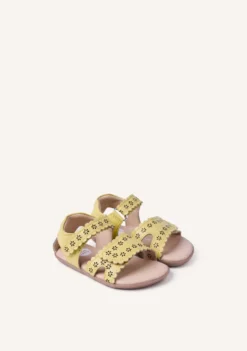 SANDALIAS BAREFOOT PIEL CALADA FLORES KABATI