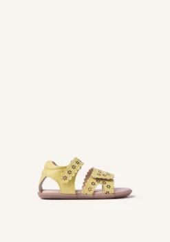 SANDALIAS BAREFOOT PIEL CALADA FLORES KABATI