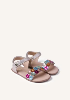 SANDALIAS BAREFOOT PIEL FLORES LOITOK