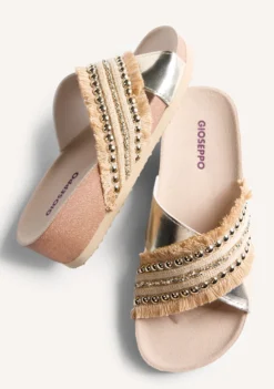 SANDALIAS BIO CUÑA TACHAS Y FLECOS SUMBAWA