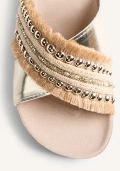 SANDALIAS BIO CUÑA TACHAS Y FLECOS SUMBAWA