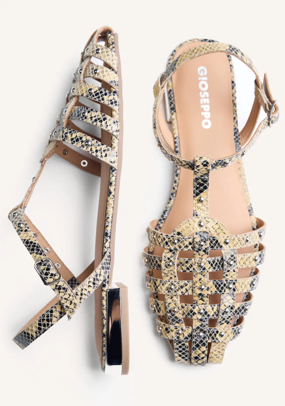 SANDALIAS CANGREJERAS PIEL ESTAMPADO ANIMAL OTTERTAIL
