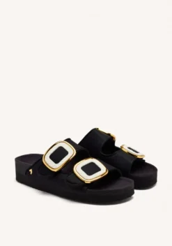 SANDALIAS COLOR OFF-WHITE ESTILO BIO CON ADORNO JOYA PARA MUJER BUDAORS