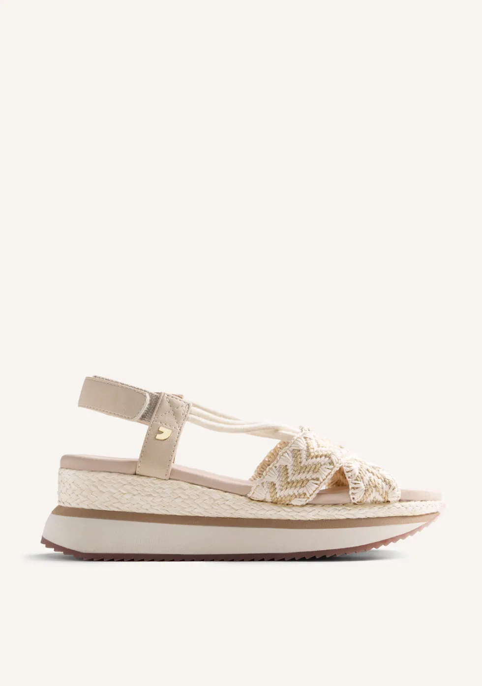 SANDALIAS CUÑA BORDADO UGUNJA