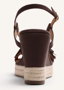 SANDALIAS CUÑA PIEL FLECOS KILOSA