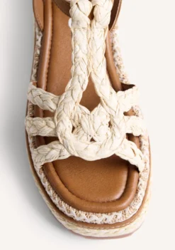 SANDALIAS CUÑA RAFIA HARCOURT