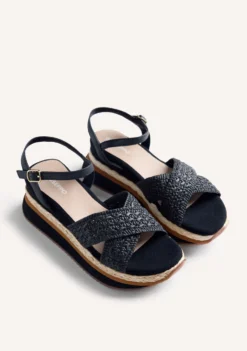 SANDALIAS CUÑA RAFIA TREVELIN