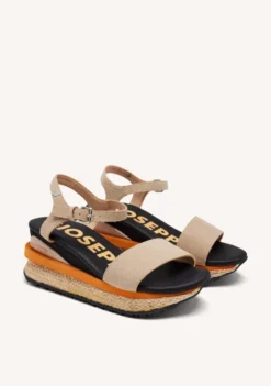 SANDALIAS DEPORTIVAS BEIGE CON CUÑA PARA MUJER BENAY