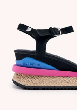 SANDALIAS DEPORTIVAS NEGRAS CON CUÑA PARA MUJER BENAY