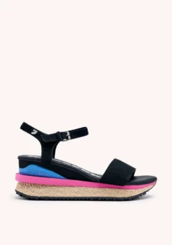 SANDALIAS DEPORTIVAS NEGRAS CON CUÑA PARA MUJER BENAY