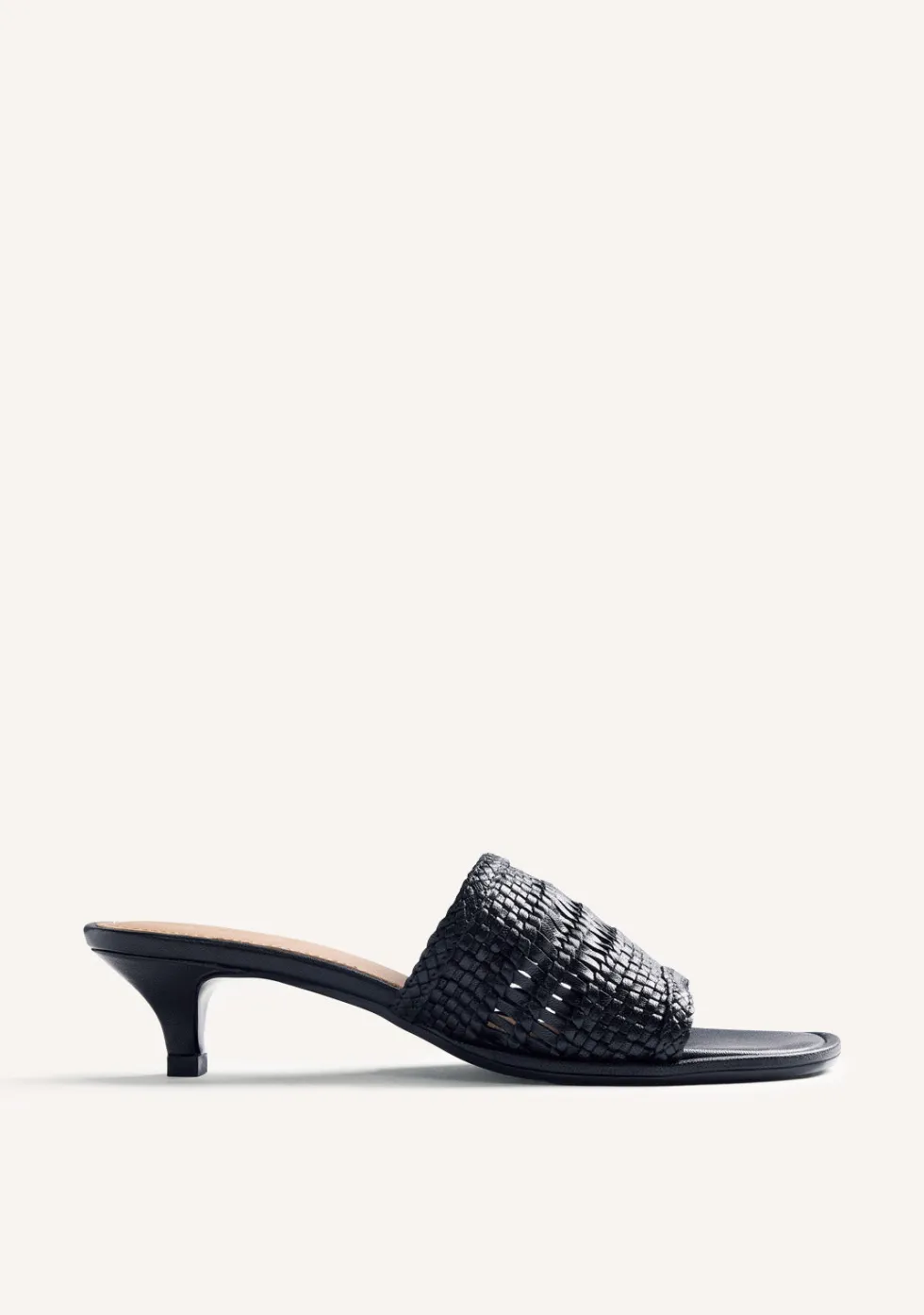 SANDALIAS MULES TACÓN PIEL TRENZADA BALKAN