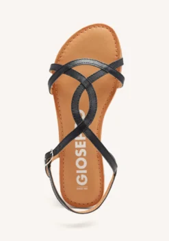 SANDALIAS NEGRAS DE TIRAS FINAS PARA MUJER LAMIM