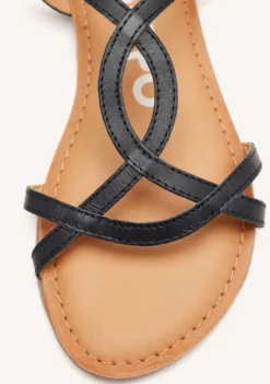 SANDALIAS NEGRAS DE TIRAS FINAS PARA MUJER LAMIM